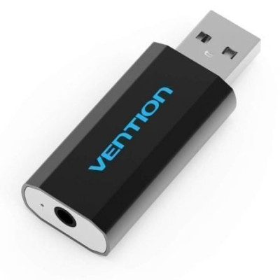 Tarjeta de Sonido Vention VAB-S15-B/ USB Macho - Jack 3.5 Hembra | Tarjetas de Sonido