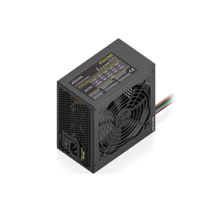 Fuente de Alimentación Aisens ASPC-500ATX-SEOBK/ 500W/ Ventilador 12cm | Fuentes