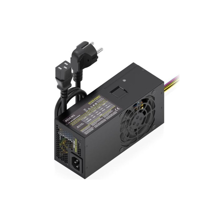Fuente de Alimentación TFX Aisens ASPC-500TFX-PSEBK/ 500W/ Ventilador 8cm | Fuentes