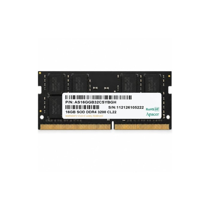 Memoria RAM Apacer ES.16G21.GSH 16GB/ DDR4/ 3200MHz/ 1.2V/ CL22/ SODIMM | Memoria RAM