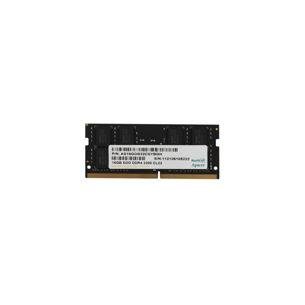 Memoria RAM Apacer ES.16G21.PSH 16GB/ DDR4/ 3200MHz/ 1.2V/ CL22/ SODIMM | Memoria RAM
