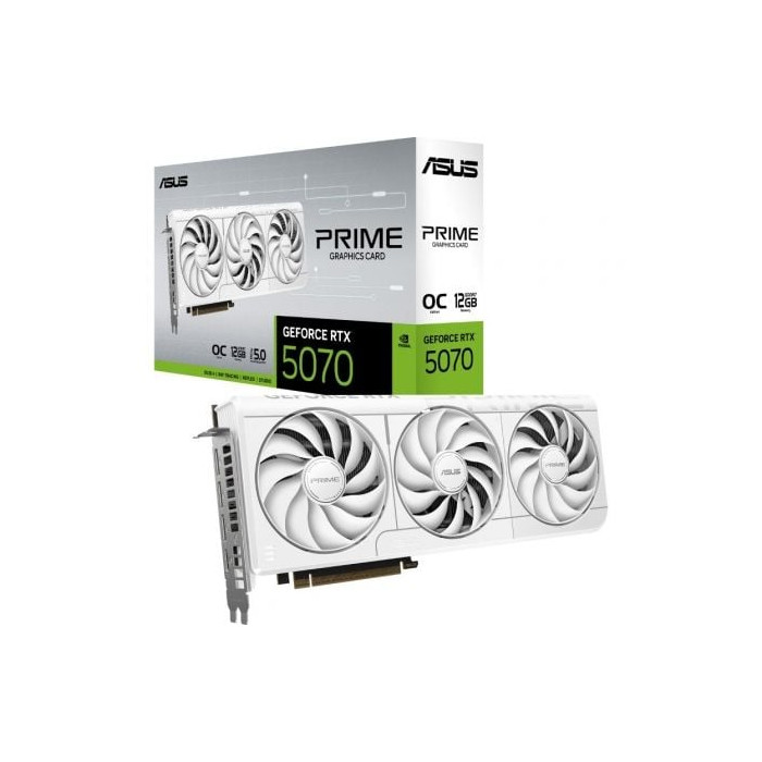 Tarjeta Gráfica Asus Prime GeForce RTX 5070 White OC Edition/ 12GB GDDR7 | Tarjetas Gráficas