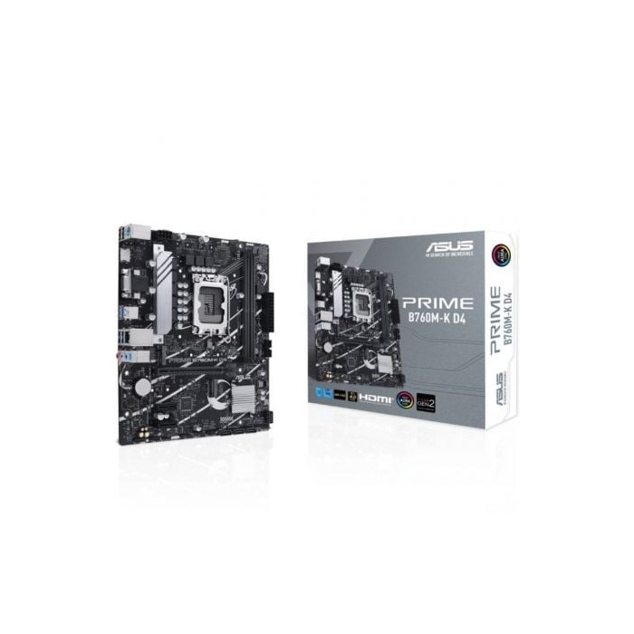 Placa Base Asus Prime B760M-K D4 Socket 1700/ DDR4/ PCIe 4.0/ Micro ATX | Placas