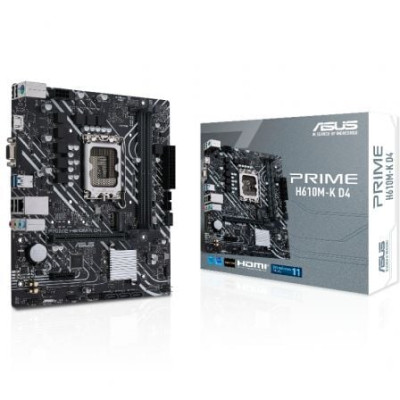 Placa Base Asus Prime H610M-K D4/ Socket 1700/ DDR4/ PCIe 4.0/ Micro ATX | Placas