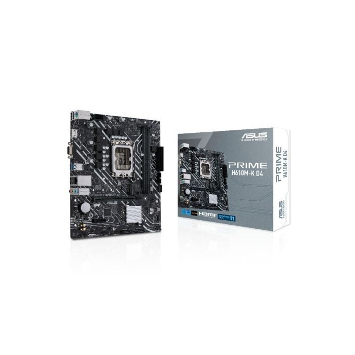 Placa Base Asus Prime H610M-K D4/ Socket 1700/ DDR4/ PCIe 4.0/ Micro ATX | Placas