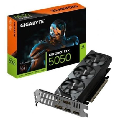 Tarjeta Gráfica Gigabyte GeForce RTX 5050 OC Low Profile/ 8GB GDDR6/ Compatible con Perfil Bajo | Tarjetas Gráficas