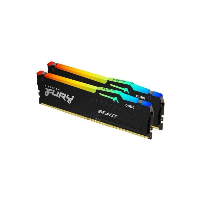 Memoria RAM Kingston FURY Beast RGB 2 x 16GB/ DDR5/ 5600MHz/ 1.25V/ CL36/ DIMM | Memoria RAM