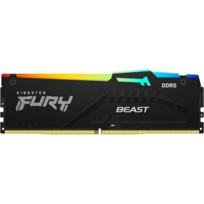 Memoria RAM Kingston FURY Beast RGB 16GB/ DDR5/ 6000MHz/ 1.35V/ CL36/ DIMM | Memoria RAM