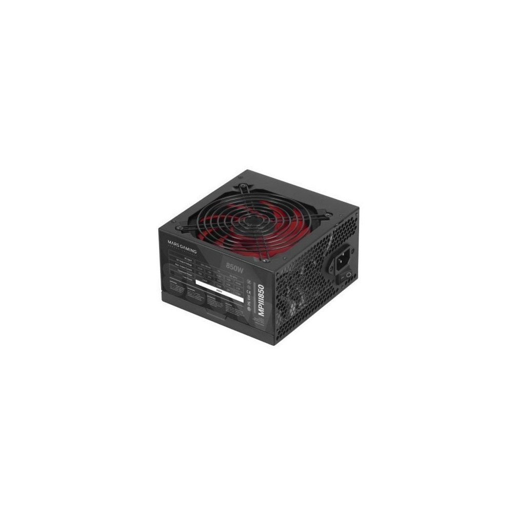 Fuente de Alimentación Mars Gaming MPIII850/ 850W/ Ventilador 12cm | Fuentes