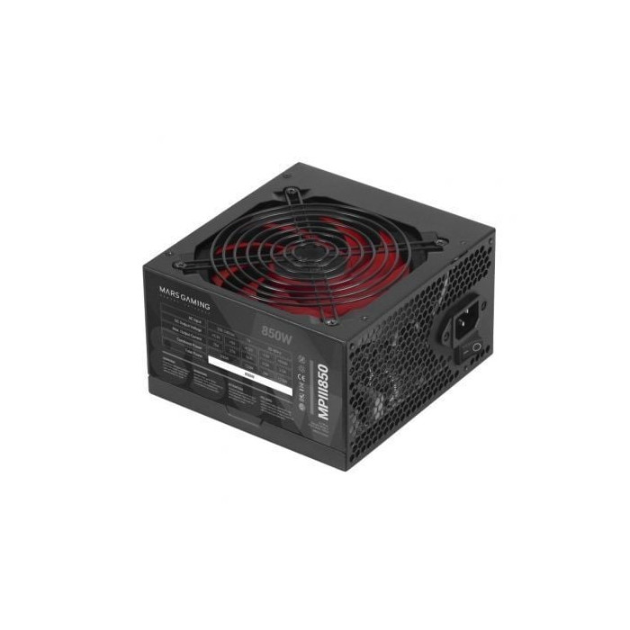 Fuente de Alimentación Mars Gaming MPIII850/ 850W/ Ventilador 12cm | Fuentes