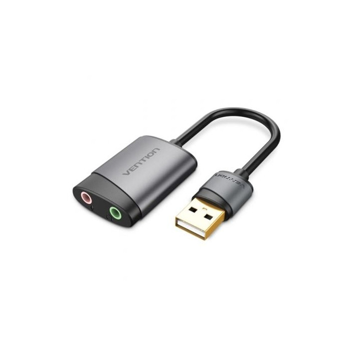 Tarjeta de Sonido Vention CDKHB/ USB Macho - 2xJack 3.5 Hembra | Tarjetas de Sonido