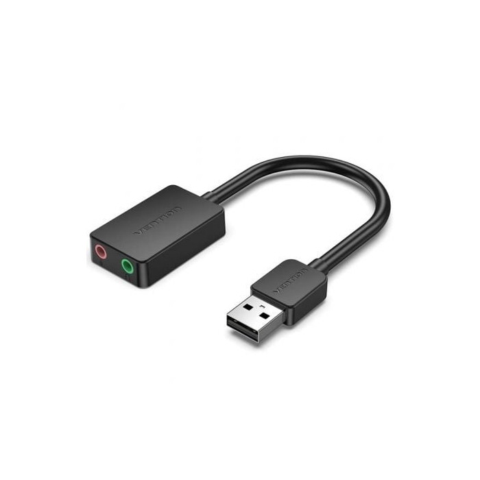 Tarjeta de Sonido Vention CDYB0/ 2.1/ Negro | Tarjetas de Sonido