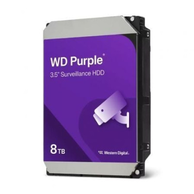 Disco Duro Western Digital WD Purple Surveillance 8TB/ 3.5'/ SATA III/ 256MB | HDD