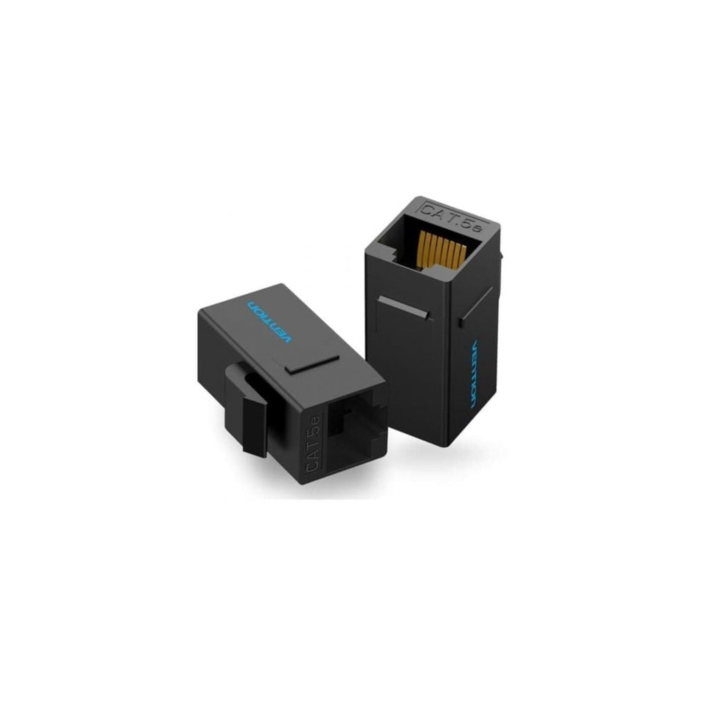 Adaptador Conector RJ45 VDD-B07-B Cat5e UTP/ RJ45 Hembra - RJ45 Hembra/ Negro | RJ45/RJ11