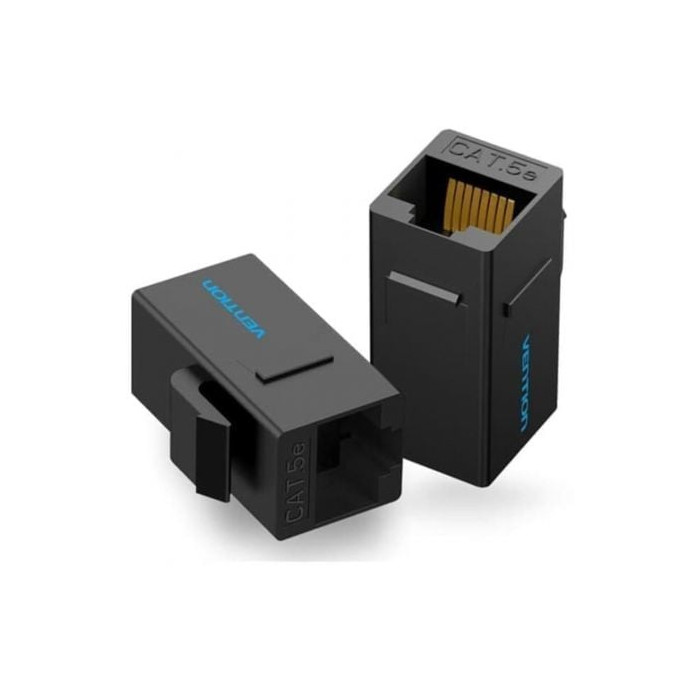 Adaptador Conector RJ45 VDD-B07-B Cat5e UTP/ RJ45 Hembra - RJ45 Hembra/ Negro | RJ45/RJ11