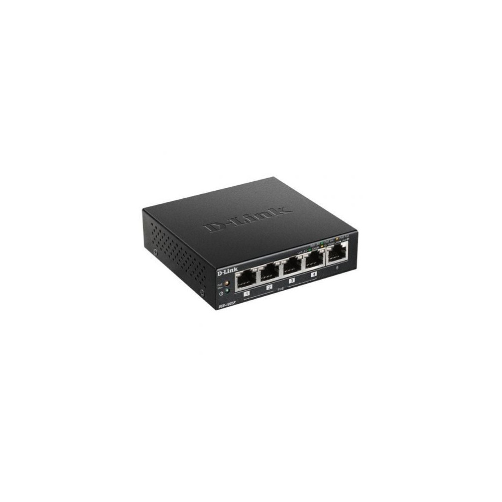 Switch D-Link DGS-1005P 5 Puertos/ RJ-45 10/100/1000 PoE | Switches