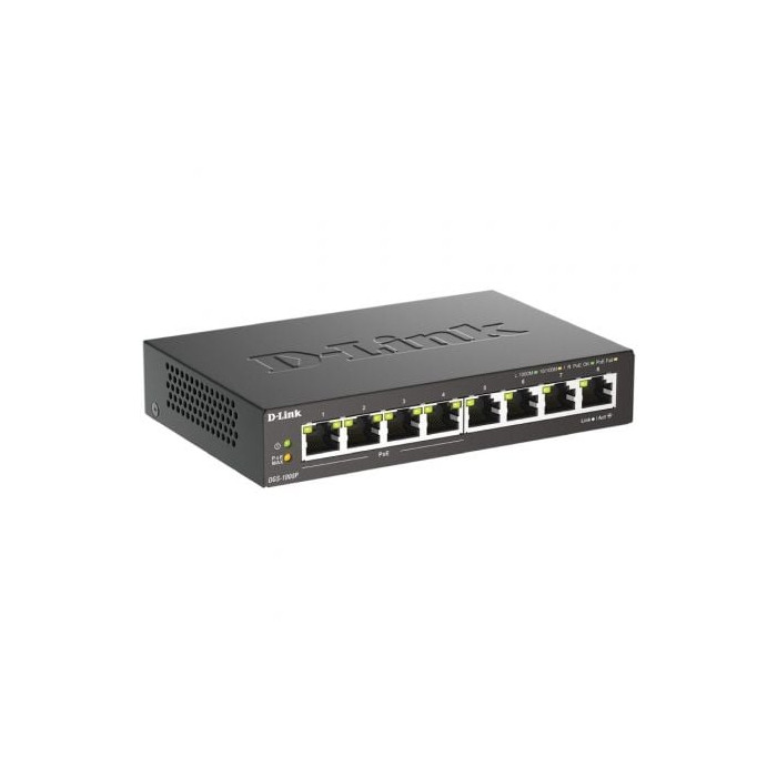 Switch D-Link DGS-1008P 8 Puertos/ RJ-45 Gigabit 10/100/1000/ PoE | Switches