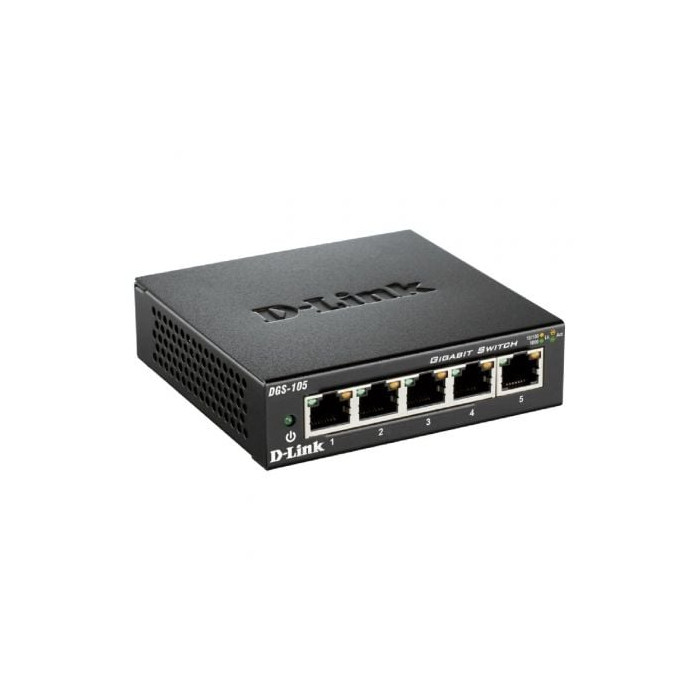 Switch D-Link DGS-105 5 Puertos/ RJ-45 10/100/1000 | Switches