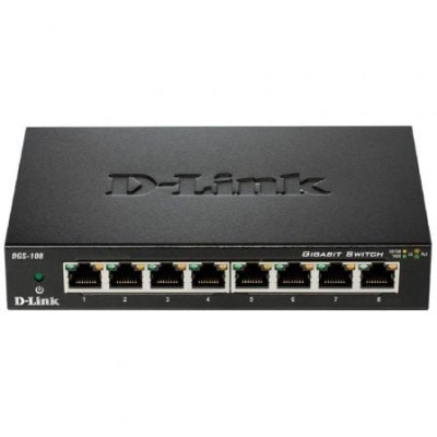 Switch D-Link DGS-108 8 Puertos/ RJ-45 10/100/1000 | Switches