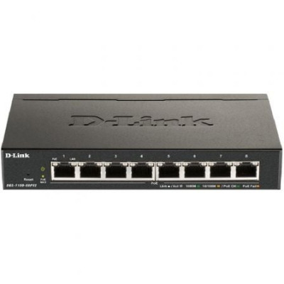 Switch D-Link DGS-1100-08PV2 8 Puertos/ RJ-45 10/100/1000 PoE | Switches