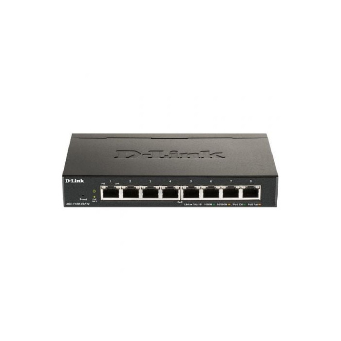 Switch D-Link DGS-1100-08PV2 8 Puertos/ RJ-45 10/100/1000 PoE | Switches