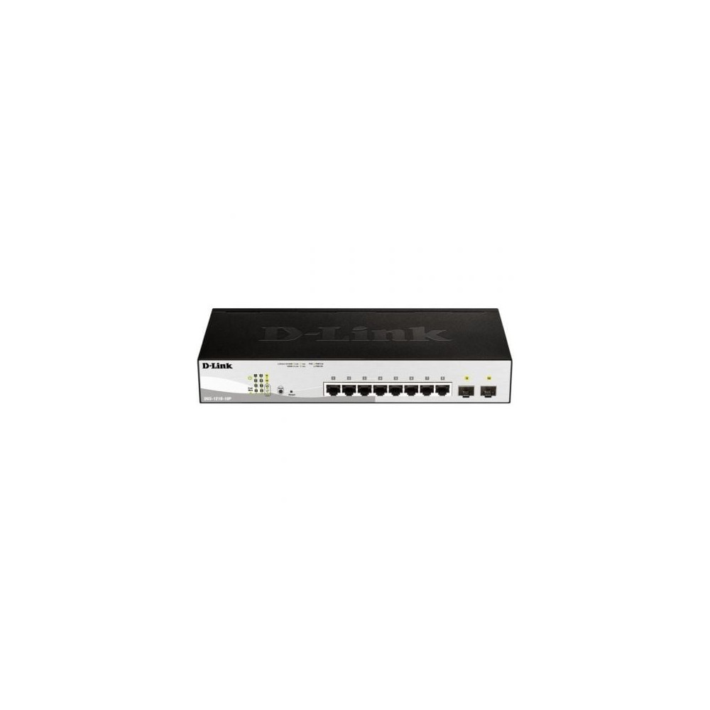 Switch D-Link DGS-1210-10P 10 Puertos/ RJ-45 Gigabit 10/100/1000 PoE/ SFP | Switches