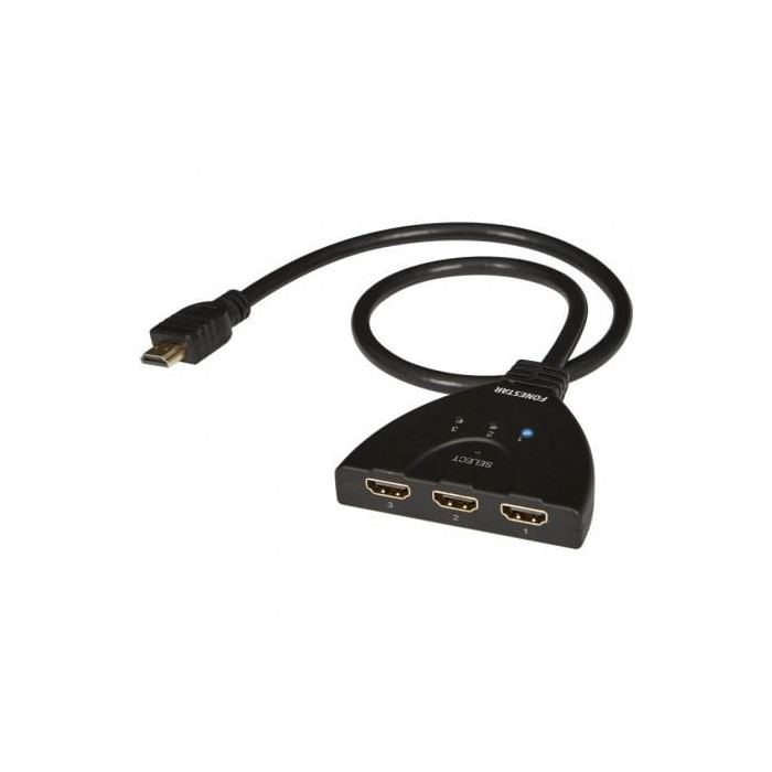 Switch HDMI 3 en 1 Fonestar FO-513/ 3xHDMI | KVM y Splitters