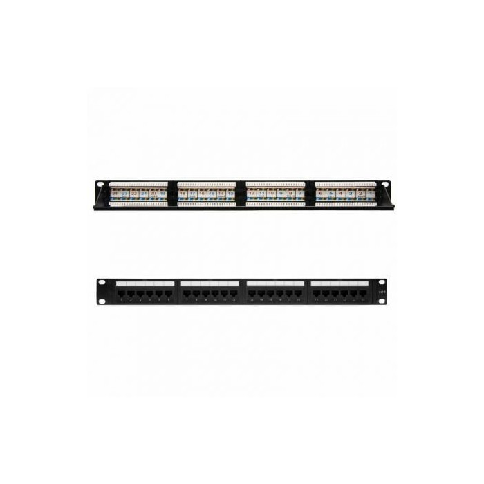 Patch Panel Nanocable 10.21.3124/ 24 Puertos/ Cat.6/ Altura 1U | Armaris Rack