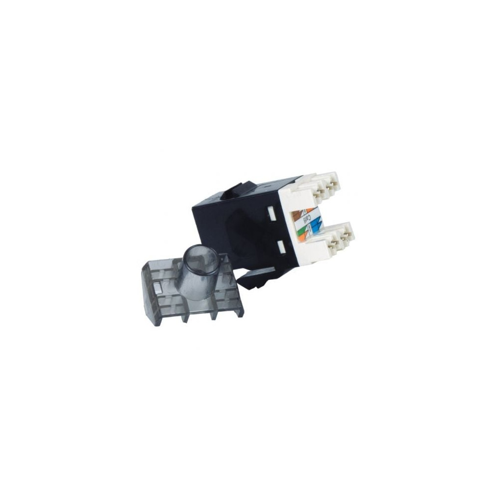 Conector RJ45 Phasak SD 3018 Cat.6 UTP/ Negro | RJ45/RJ11