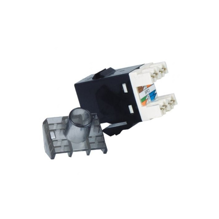 Conector RJ45 Phasak SD 3018 Cat.6 UTP/ Negro | RJ45/RJ11