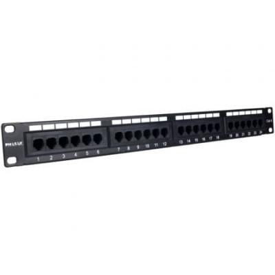 Patch Panel Phasak PU 2420/ 24 Puertos/ Cat.6/ Altura 1U | Armaris Rack