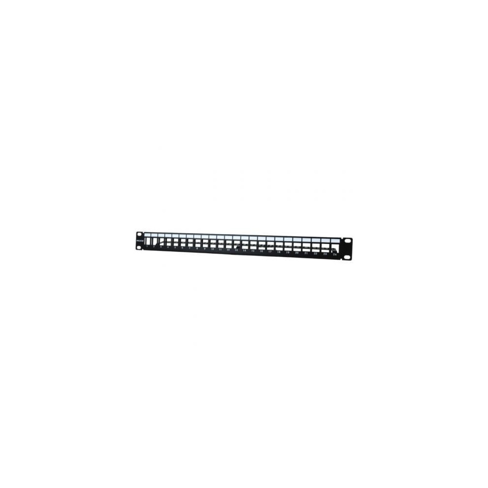 Patch Panel Phasak PA 3424/ 24 Puertos/ Cat.6/ Altura 1U/ Gestión de Cable/ Conectores RJ45 UTP No Incluidos | Armaris Rack