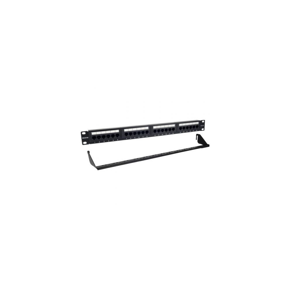 Patch Panel Phasak PU 2424/ 24 Puertos/ Cat.6/ Altura 1U/ Gestión de Cables | Armaris Rack