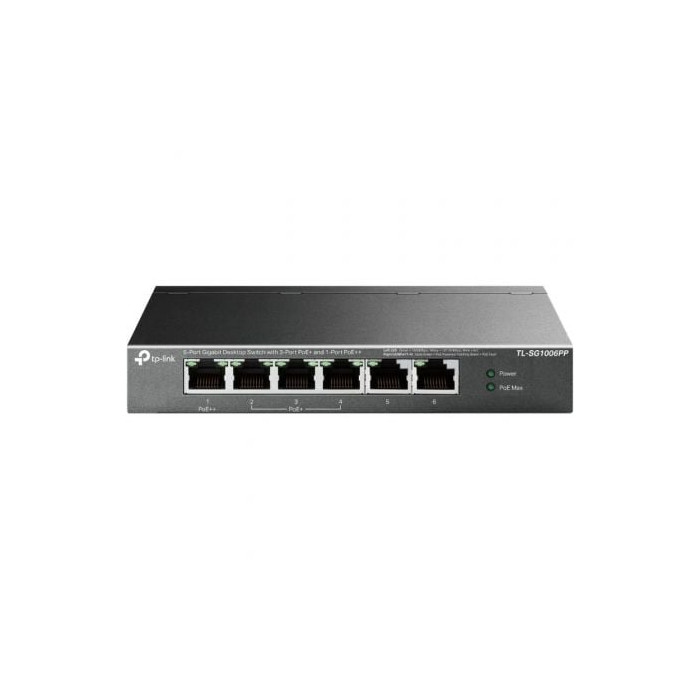 Switch TP-Link TL-SG1006PP 6 Puertos/ RJ-45 10/100/1000/ PoE++ | Switches