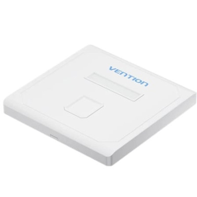 Placa de Pared Keystock Vention IFDW0/ 1 Puertos RJ45 | RJ45/RJ11