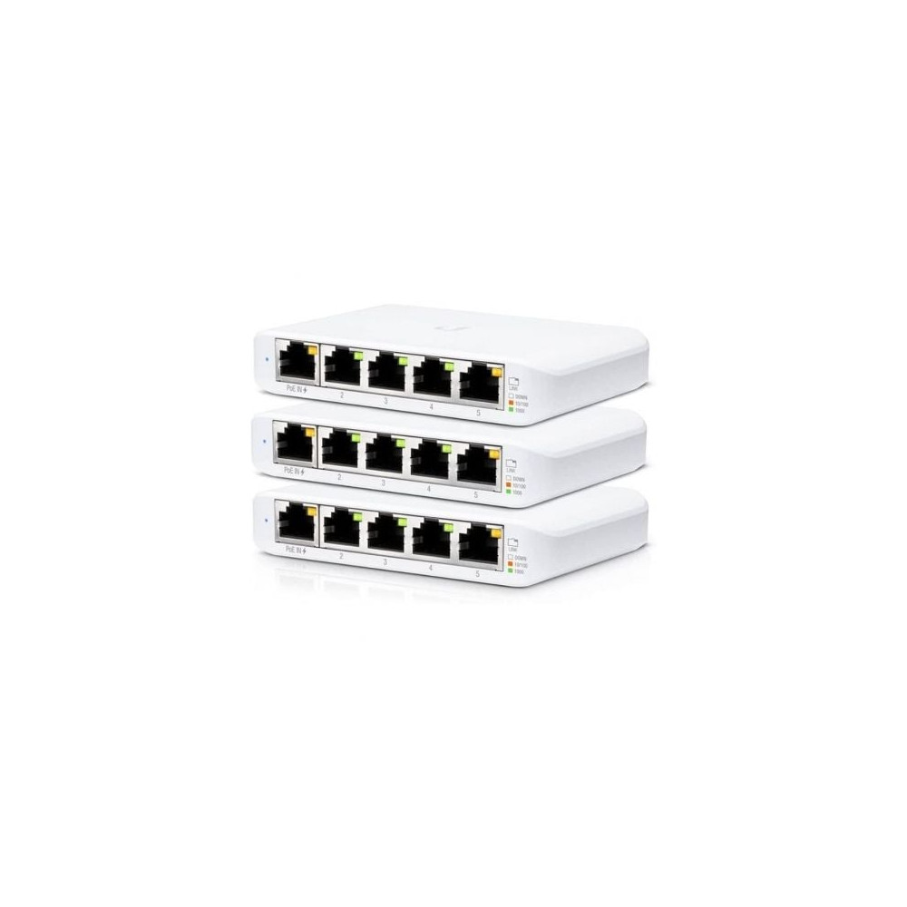 Switch Gestionable Ubiquiti USW-Flex Mini 5 Puertos/ RJ45 10/100/1000 PoE/ Pack 3 uds | Ubiquiti
