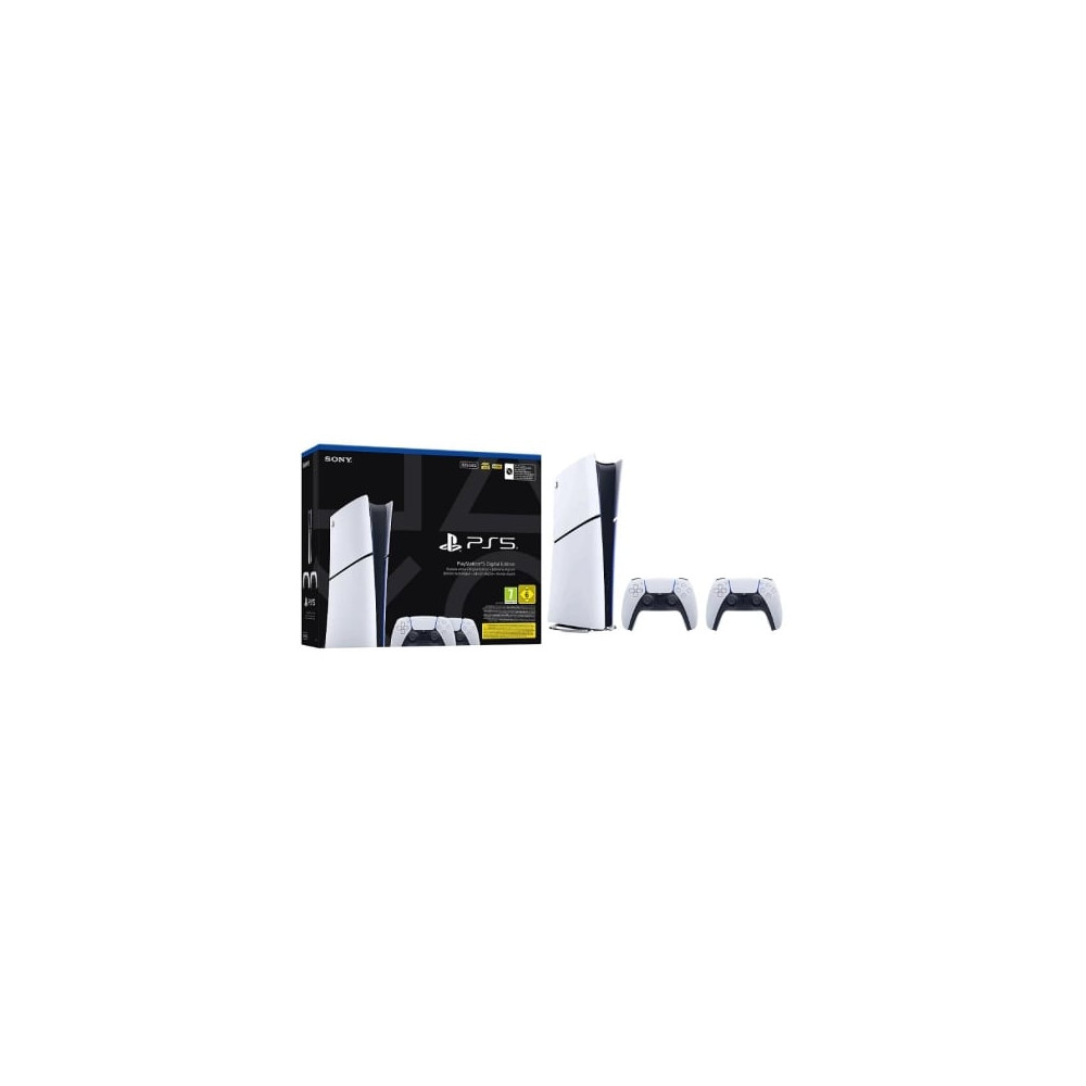 Consola Sony Playstation 5 - PS5 Slim Digital 825GB/ Incluye 2 Mandos Dual Sense/ Chassis E | PlayStation 5