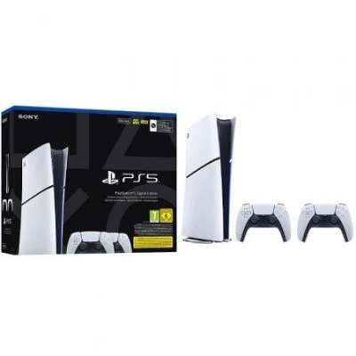Consola Sony Playstation 5 - PS5 Slim Digital 825GB/ Incluye 2 Mandos Dual Sense/ Chassis E | PlayStation 5
