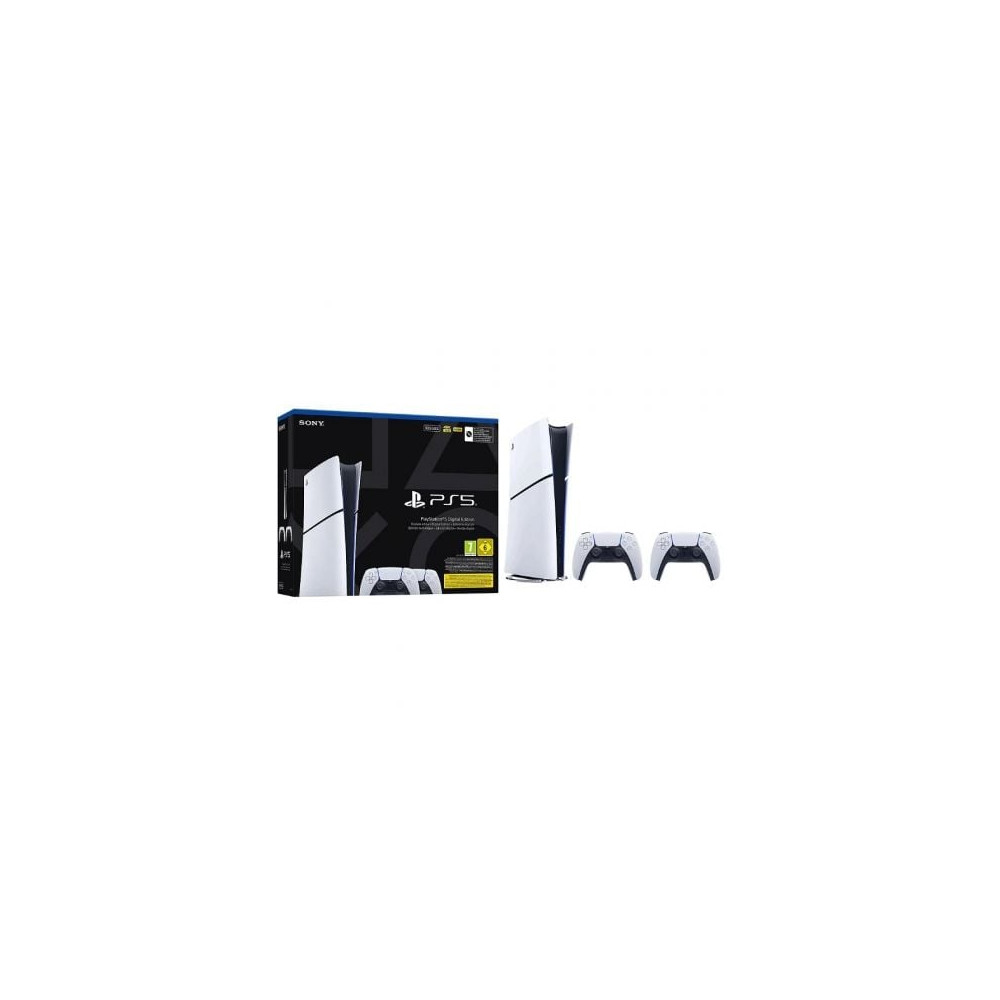 Consola Sony Playstation 5 - PS5 Slim Digital 825GB/ Incluye 2 Mandos Dual Sense/ Chassis E | PlayStation 5