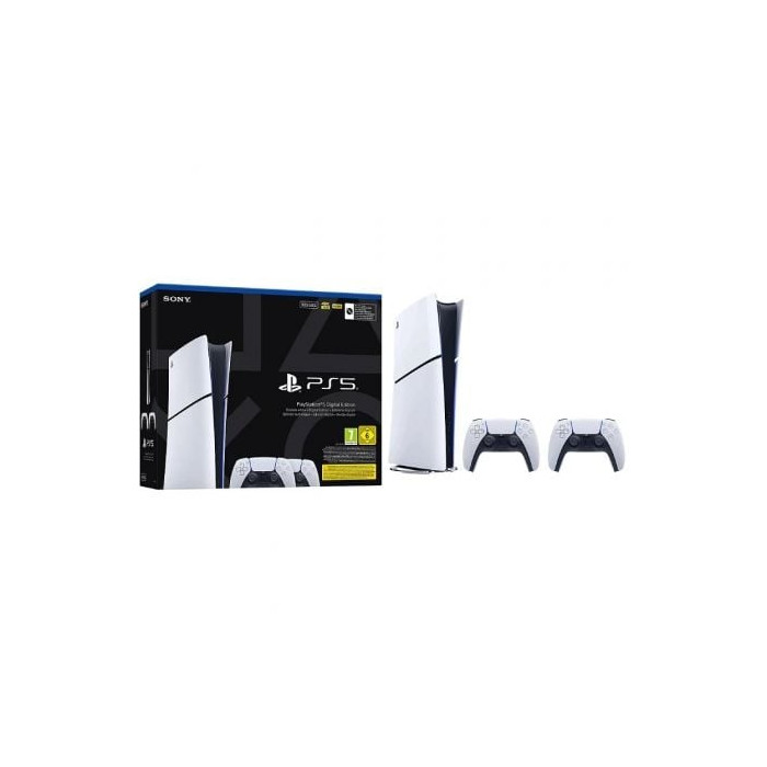 Consola Sony Playstation 5 - PS5 Slim Digital 825GB/ Incluye 2 Mandos Dual Sense/ Chassis E | PlayStation 5