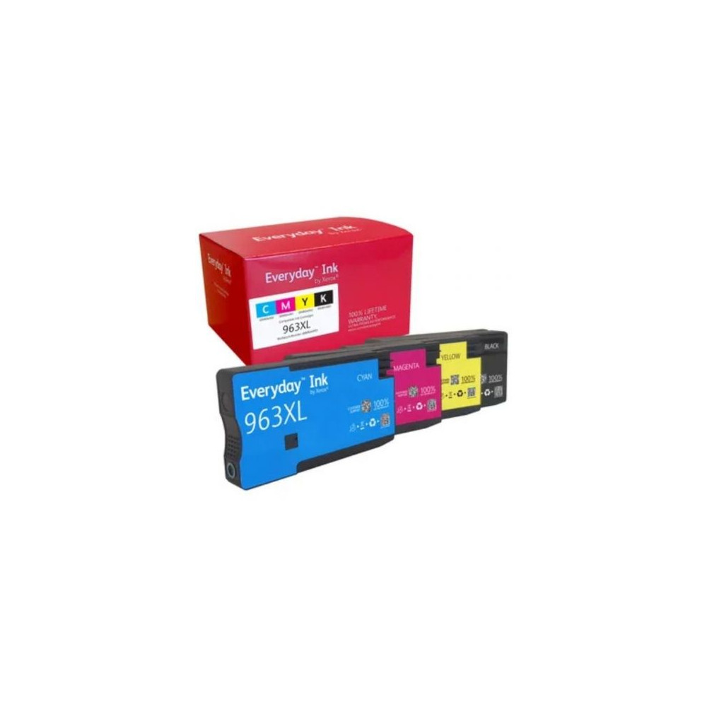 Cartucho de Tinta compatible Xerox 006R04993 compatible con HP 963XL MultiPack/ 1600 páginas/ Negro/ Cian/ Magenta/ Amarillo | H