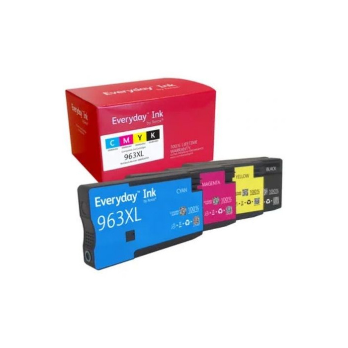 Cartucho de Tinta compatible Xerox 006R04993 compatible con HP 963XL MultiPack/ 1600 páginas/ Negro/ Cian/ Magenta/ Amarillo | H
