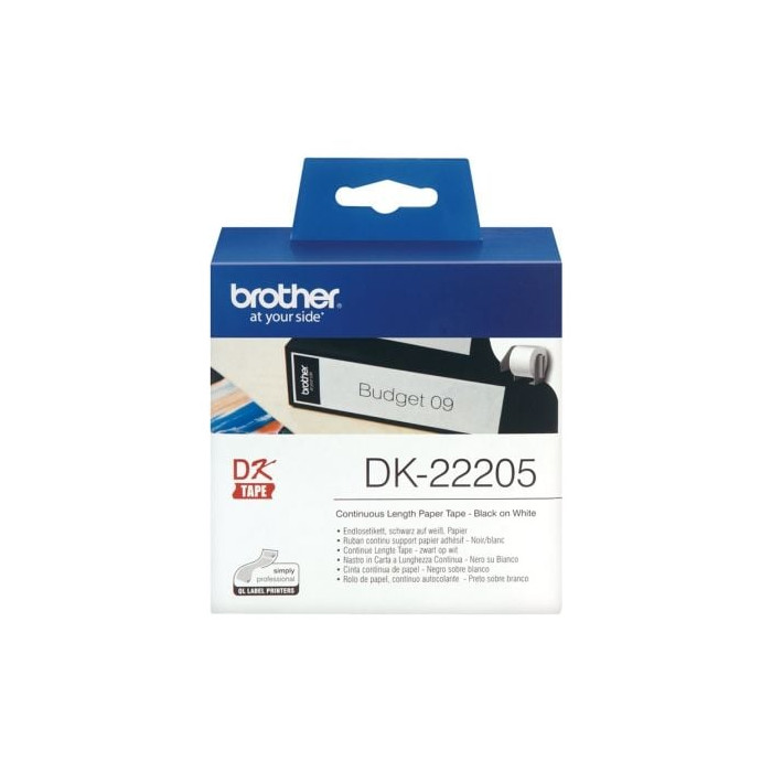 Rollo de Papel Continuo Original Brother DK-22205 | Brother