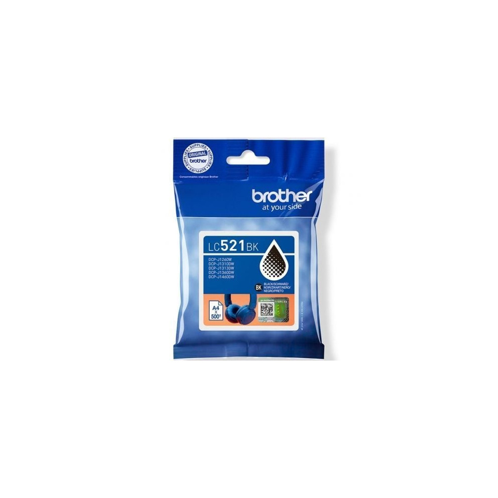 Cartucho de Tinta Original Brother LC521BK/ Negro | Brother