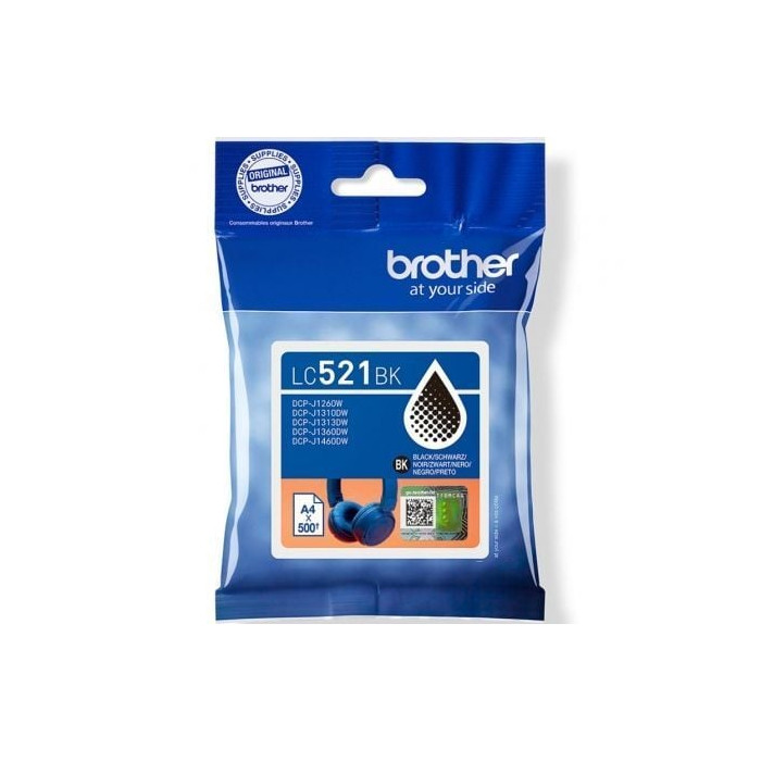 Cartucho de Tinta Original Brother LC521BK/ Negro | Brother
