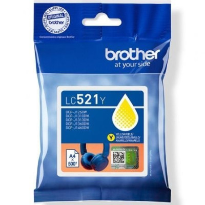 Cartucho de Tinta Original Brother LC521Y/ Amarillo | Brother