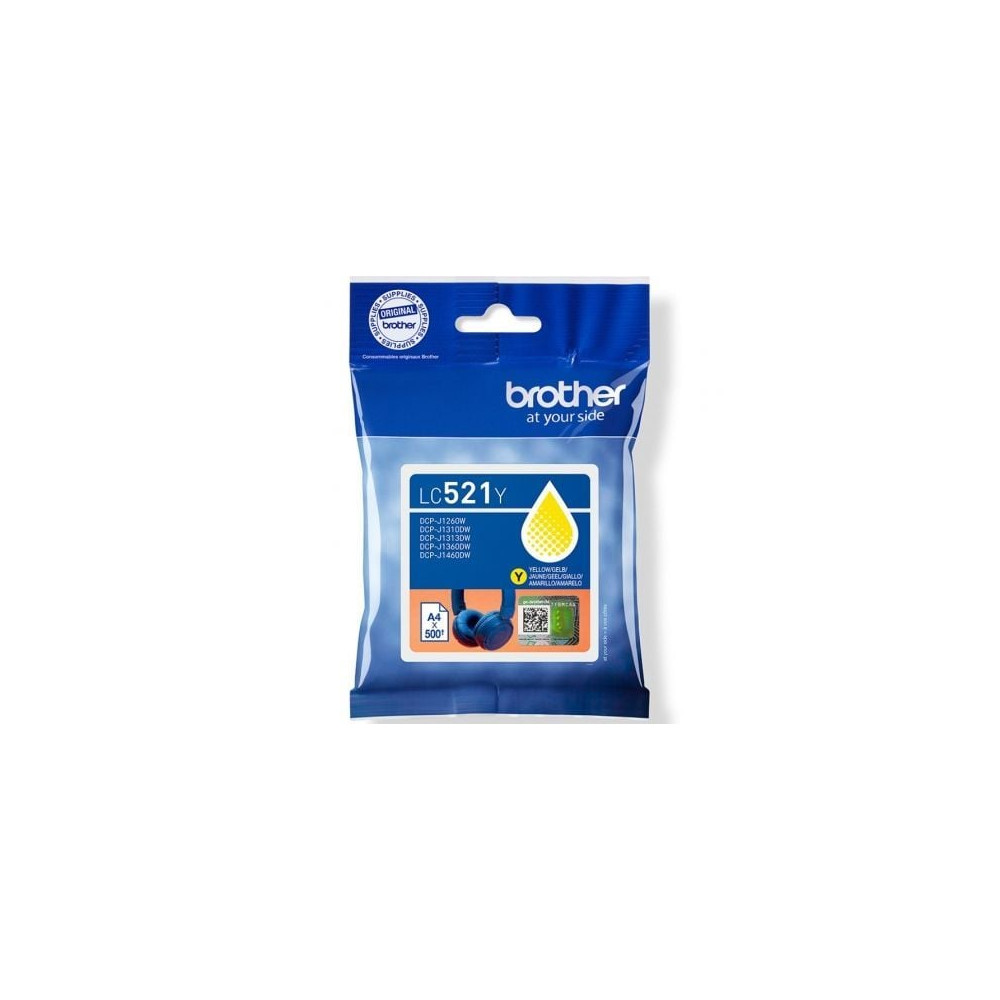 Cartucho de Tinta Original Brother LC521Y/ Amarillo | Brother