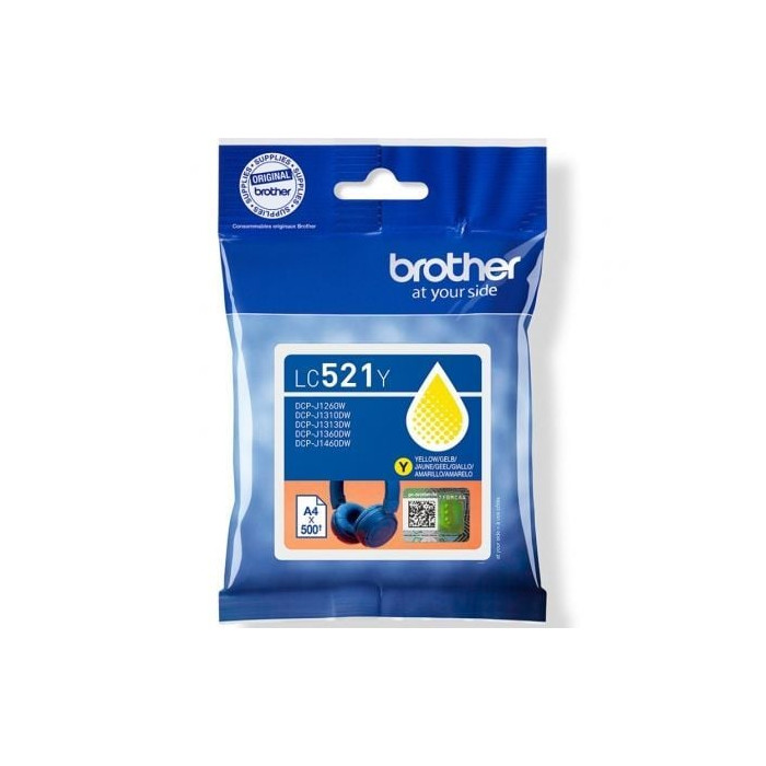 Cartucho de Tinta Original Brother LC521Y/ Amarillo | Brother