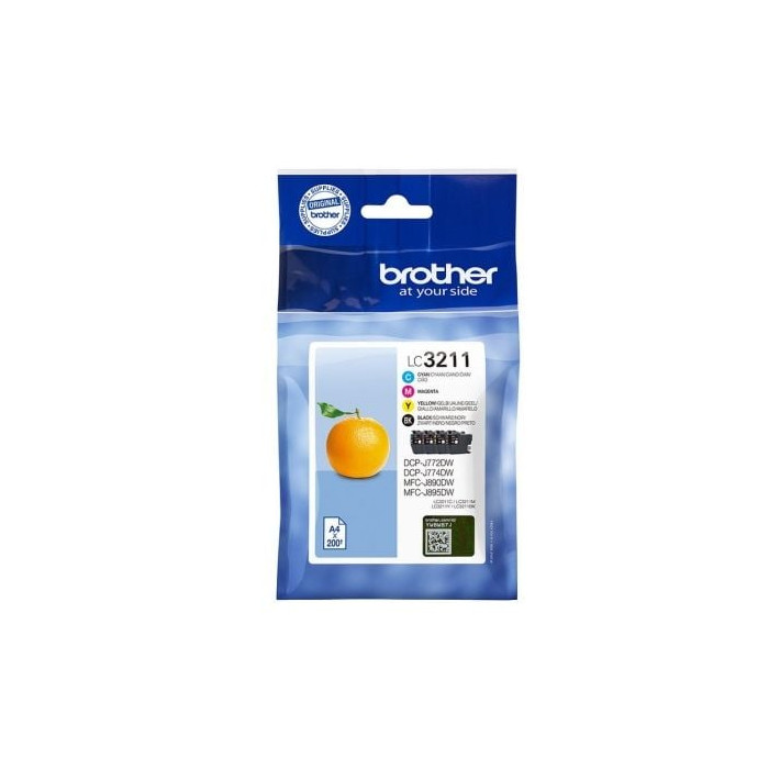 Cartucho de Tinta Original Brother LC-3211VAL Multipack/ Cian/ Magenta/ Amarillo/ Negro | Brother