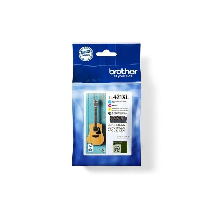 Cartucho de Tinta Original Brother LC421XL Alta Capacidad/ Multipack/ Cian/ Magenta/ Amarillo/ Negro | Brother
